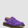 Dames Dr. Martens Chaussons | Jorge Made In England Slingback Violet — Daim De Veau Repello (Huile De Gomme)