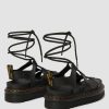 Dames Dr. Martens Sandales A Plateforme | Sandales Spartiates A Lacets En Cuir Nartilla Hydro Noir — Hydro