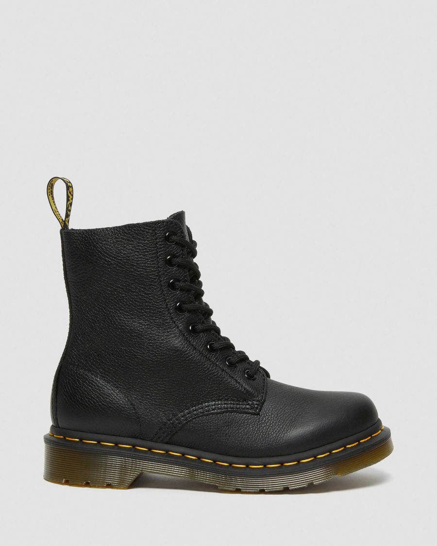 Dames Dr. Martens Tenias | Bottines A Lacets En Cuir 1460 Pascal Virginia Noir — Virginie