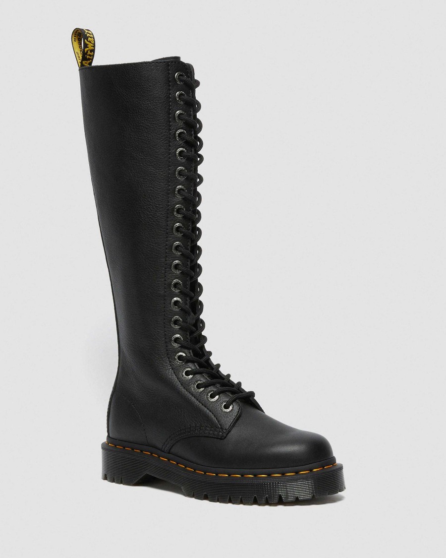 Dames Dr. Martens Tenias | Bottes Hautes En Cuir 1B60 Bex Pisa A Tige Haute Noir — Pise