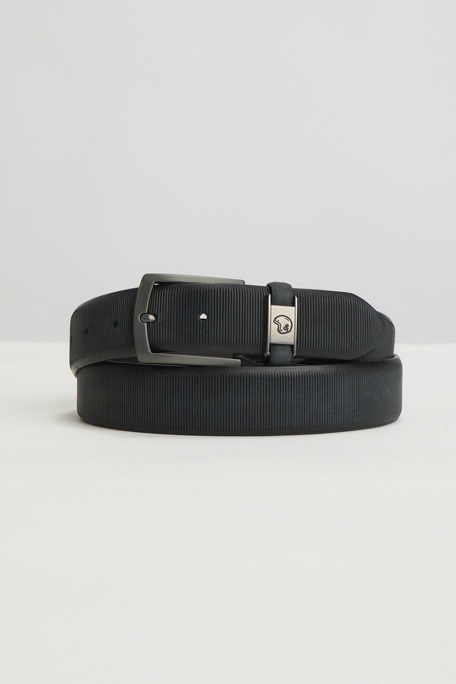 Homme Benson & Cherry Ceinture Homme | Centure En Cuir Texture Coca Noir