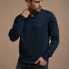 Homme Benson & Cherry Pulls Et Gilets Pour Homme | Pull Uni Col V Favilio Marine