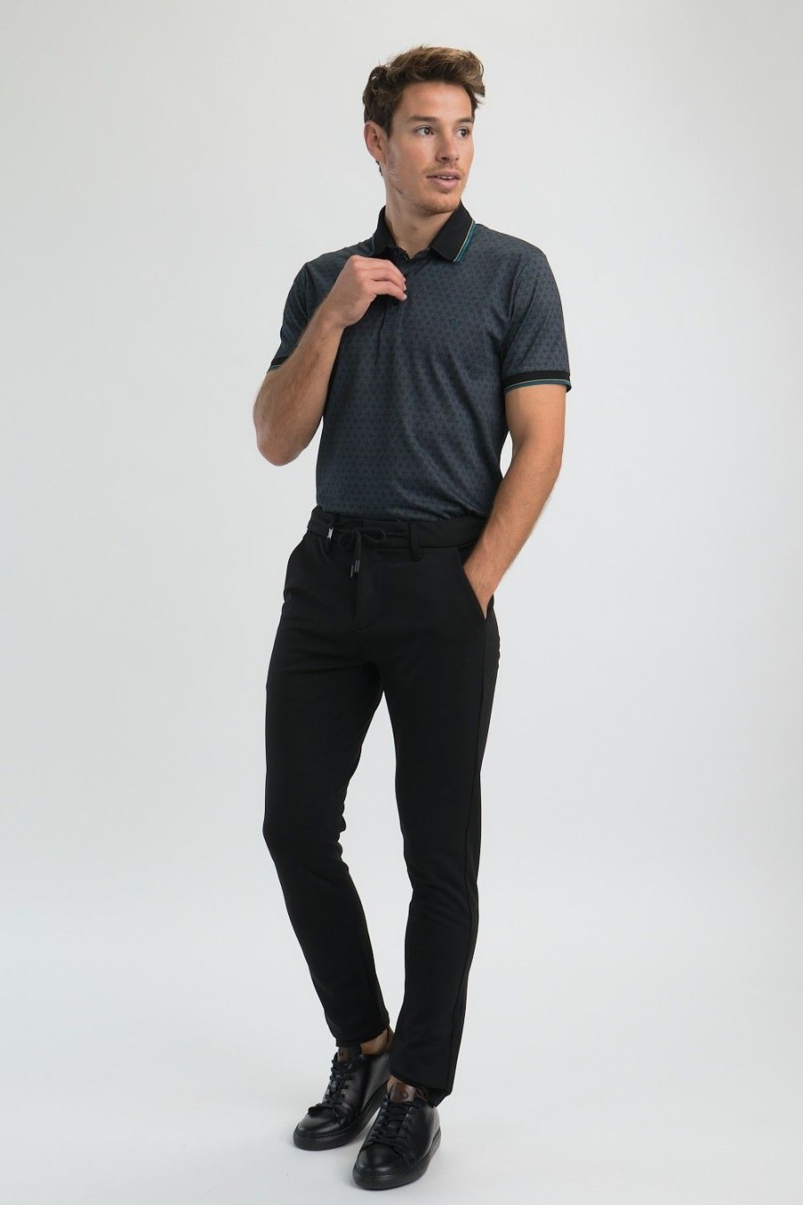 Homme Benson & Cherry Les Bas | Pantalon Chino Tapered Jaunas Noir