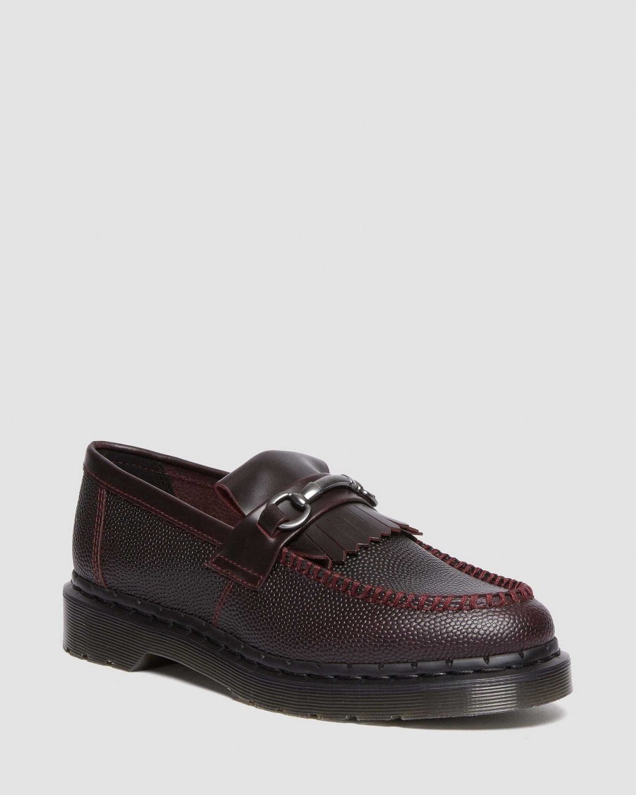 Messieurs Dr. Martens Tous Les Mocassins | Mocassins Kiltie En Cuir Graine Adrian Snaffle Sang De Boeuf