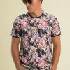 Homme Benson & Cherry T-Shirts Pour Homme | Tee-Shirt All Over Fleuri Tofel Rose