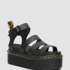 Dames Dr. Martens Sandales A Plateforme | Sandales Gladiateur A Plateforme En Cuir Blaire Quad Hydro Noir — Hydro