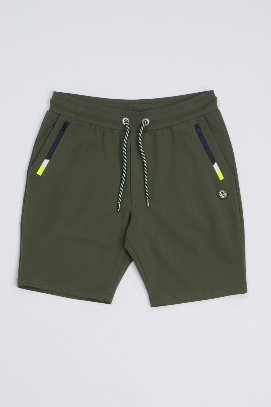 Homme Benson & Cherry Les Bas | Jogger Short Aux Details Fluorescents Bola Kaki