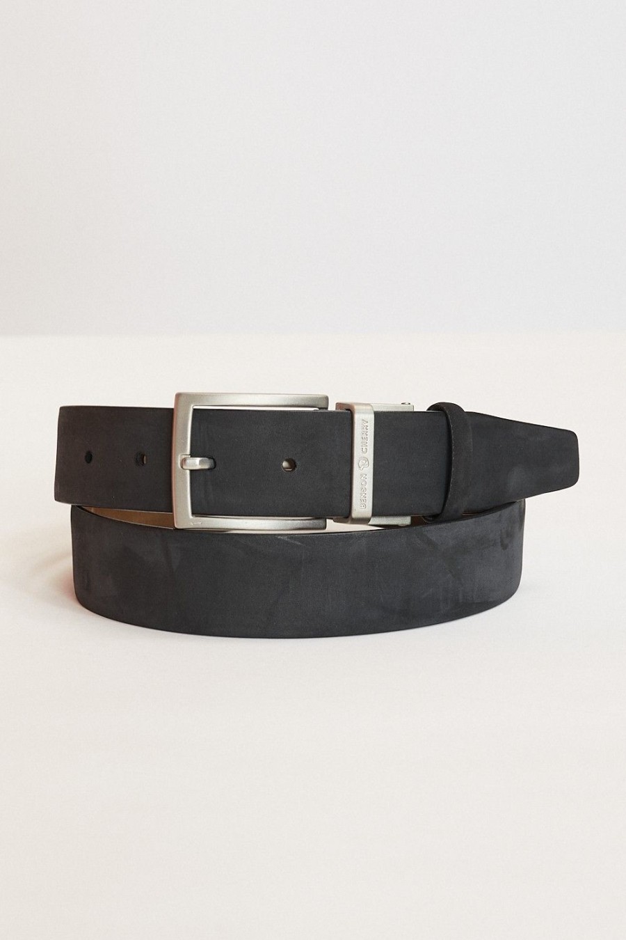 Homme Benson & Cherry Ceinture Homme | Ceinture Nubuck Reversible Climax Noir