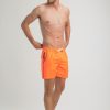 Homme Benson & Cherry Les Bas | Short De Bain Classique Uni Avec Cordon De Serrage Pacofluo Orange