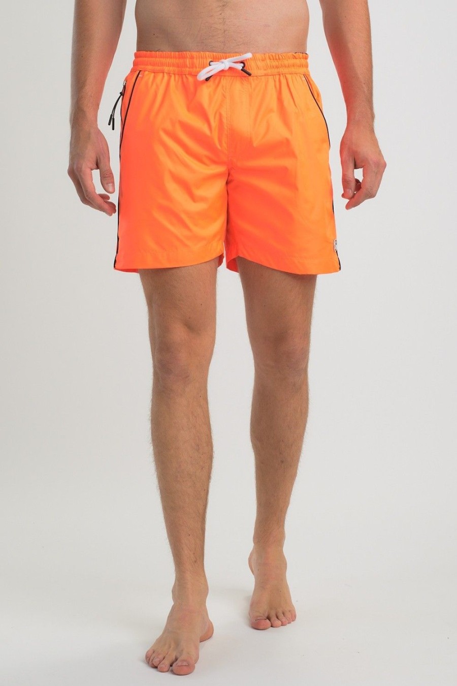 Homme Benson & Cherry Les Bas | Short De Bain Classique Uni Avec Cordon De Serrage Pacofluo Orange