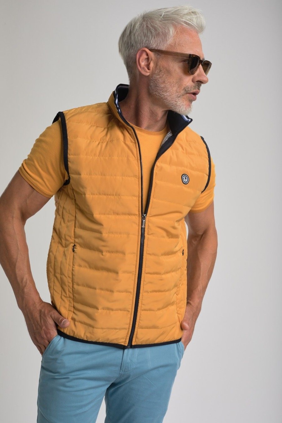 Homme Benson & Cherry Vestes Et Sweaterie Pour Homme | Gilet Matelasse Sans Manche Stallone Miel