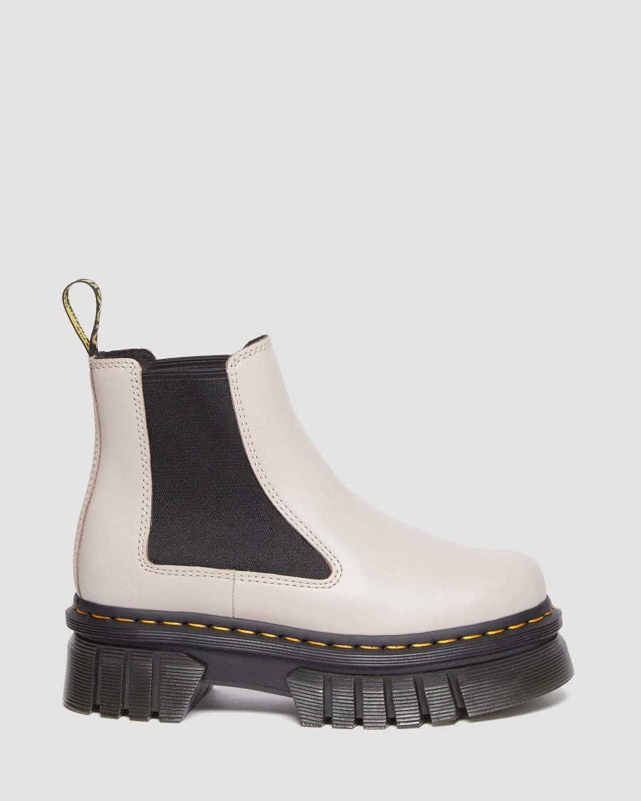 Messieurs Dr. Martens Plateformes | Bottines Chelsea A Plateforme En Cuir Nappa Lux Audrick Taupe Vintage — Nappa Lux