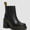 Dames Dr. Martens Bottines | Bottines Chelsea A Talons Evases En Cuir Spence Noir — Bois De Santal