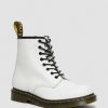 Messieurs Dr. Martens Tenias | Bottines A Lacets En Cuir Lisse 1460 Blanc — Lisse