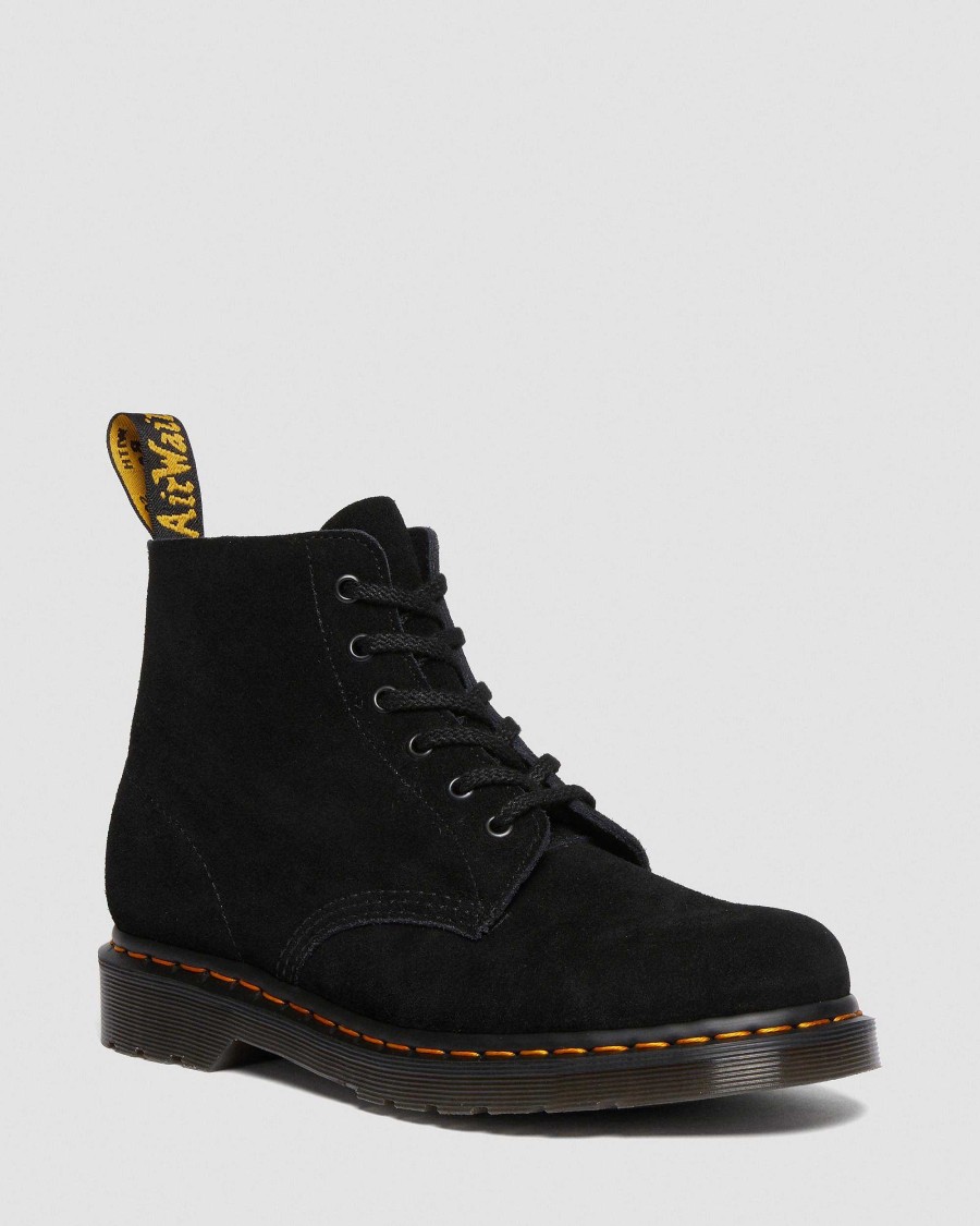 Messieurs Dr. Martens Tenias | 101 Unbound - Baskets En Daim Noir — Eh Suede+Eh Suede Mb