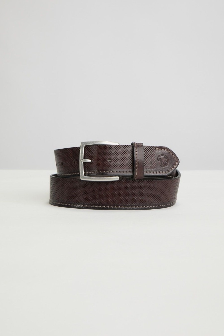 Homme Benson & Cherry Ceinture Homme | Ceinture En Cuir Pique Cidre Choco