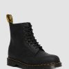 Messieurs Dr. Martens Tenias | Bottes A Lacets En Cuir Pleine Fleur Cire 1460 Pascal Noir — Pleine Fleur Ciree