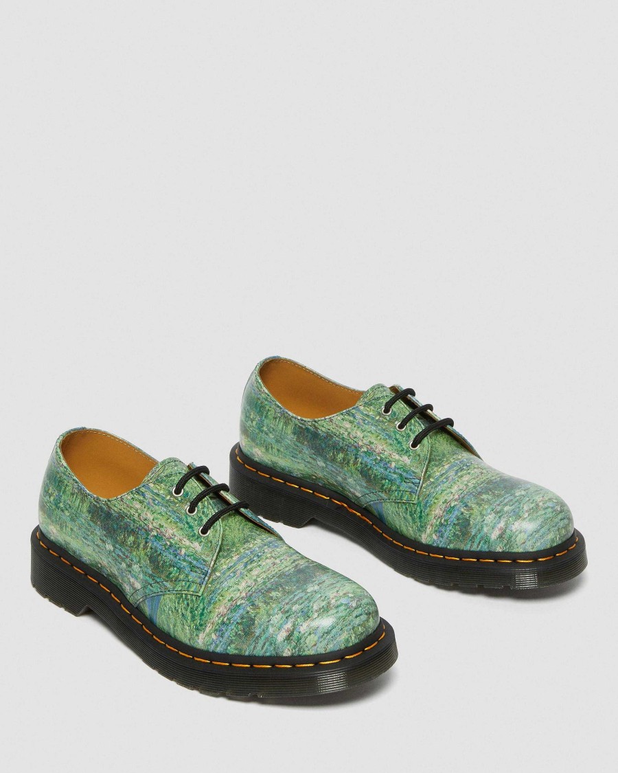 Messieurs Dr. Martens Chaussures A Lacets | Chaussures 1461 Lily Pond De La National Gallery Vert Revers