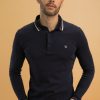 Homme Benson & Cherry Polos Pour Homme | Polo Col Raye Gavrochlong Marine