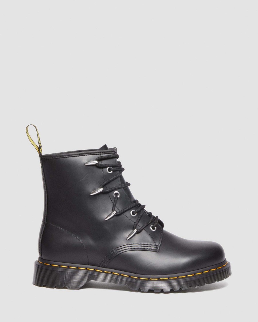 Messieurs Dr. Martens Tenias | Bottes A Lacets En Cuir 1460 Alien Hardware Noir — Danube