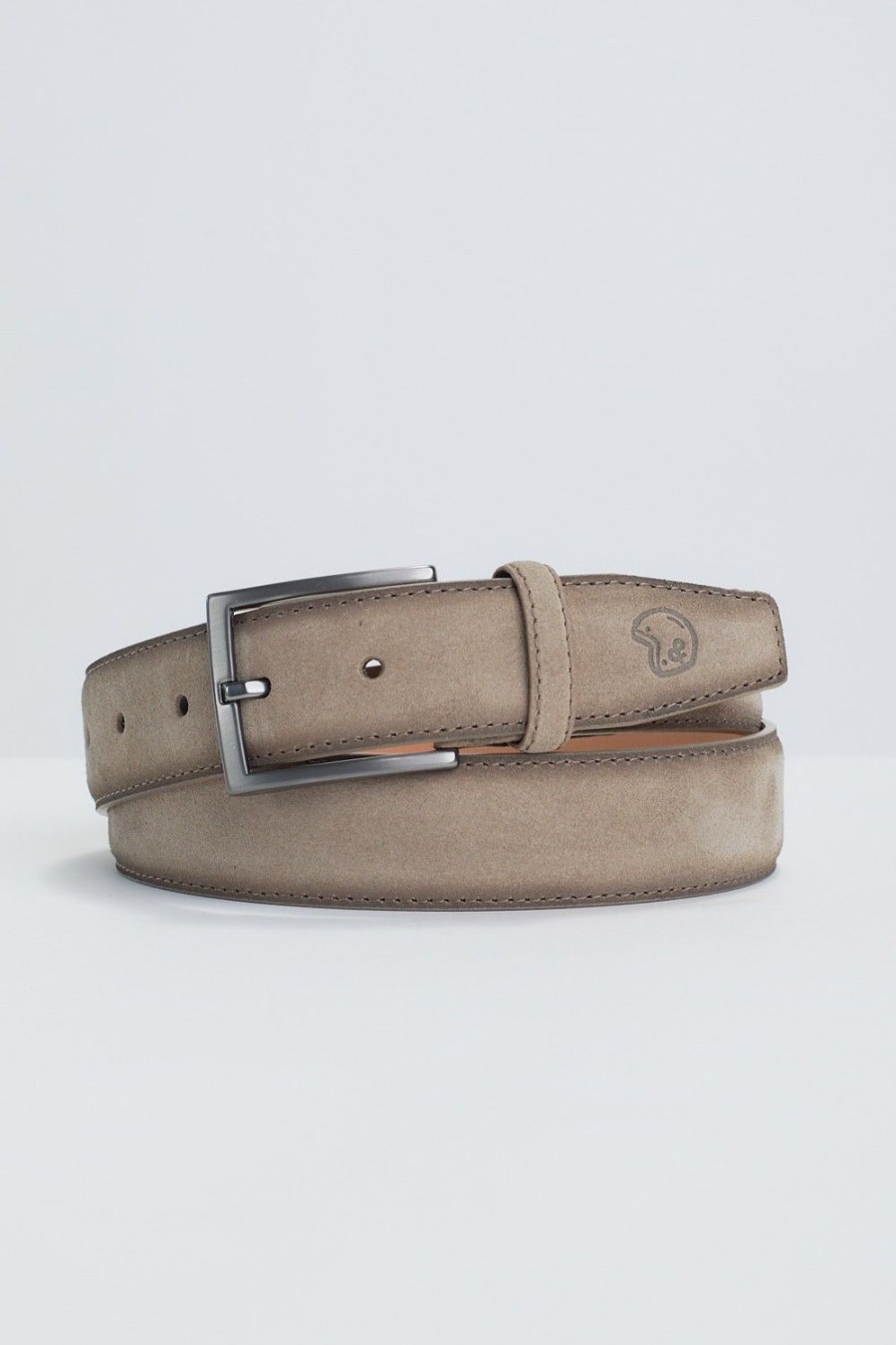 Homme Benson & Cherry Ceinture Homme | Ceinture En Cuir Effet Daim Cyril Beige