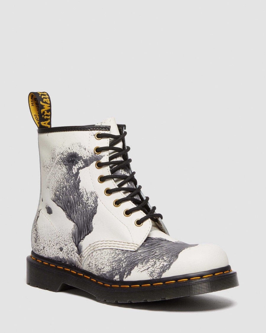 Messieurs Dr. Martens Tenias | 1460 Tate Decalcomania -Peignes En Cuir Multi-Couronne — Revers