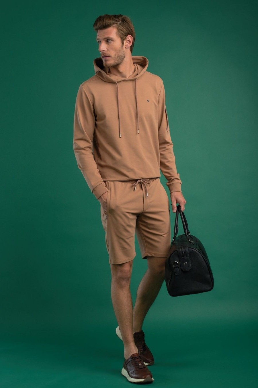 Homme Benson & Cherry Les Bas | Sweat Short Elegant Budd Camel