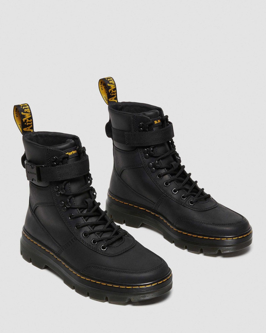 Messieurs Dr. Martens Chaussures Utilitaires | Bottes Utilitaires En Cuir Combs Tech Ii Wyoming Noir — Wyoming