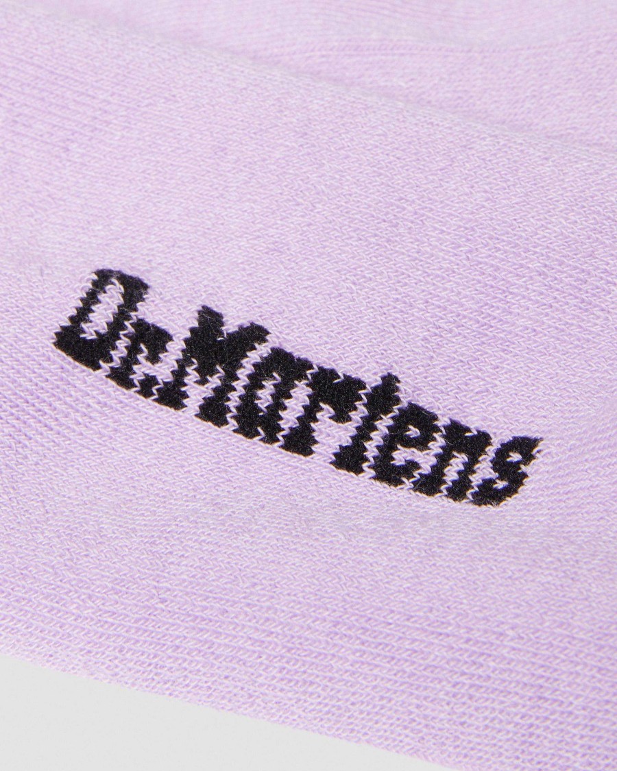 Accessoires Dr. Martens Toutes Les Chaussettes | Chaussettes En Melange De Coton Avec Noeud A La Cheville Lilas — Melange De Coton